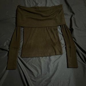 Black Free People Off The Shoulders Long Sleeve